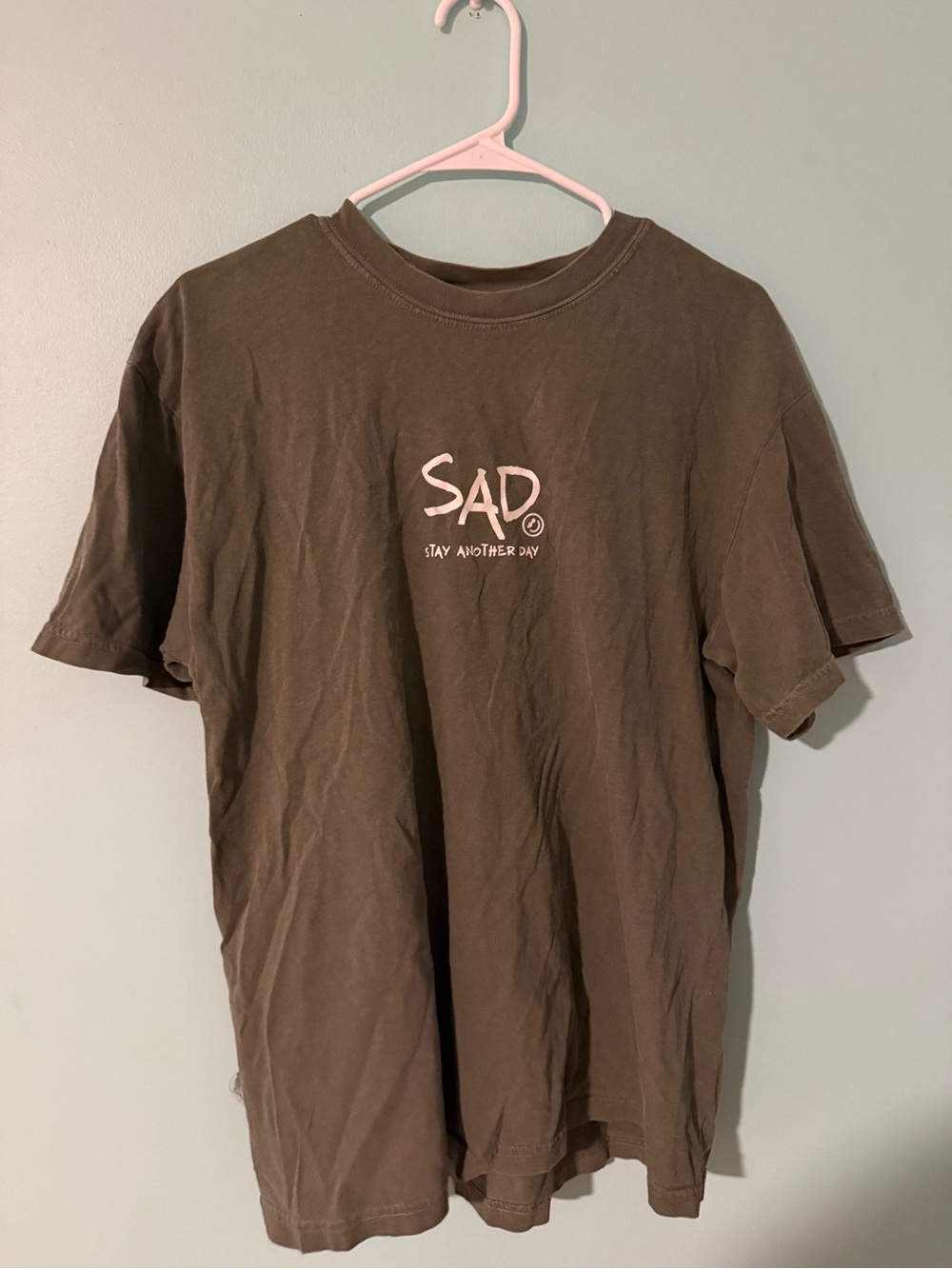 Comfort Colors Green 'SAD - Stay Another Day' Short Sleeve Graphic Tee